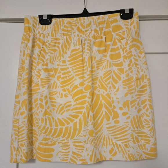 LOFT Yellow and White Bubble Mini Skirt - Picture 3 of 3
